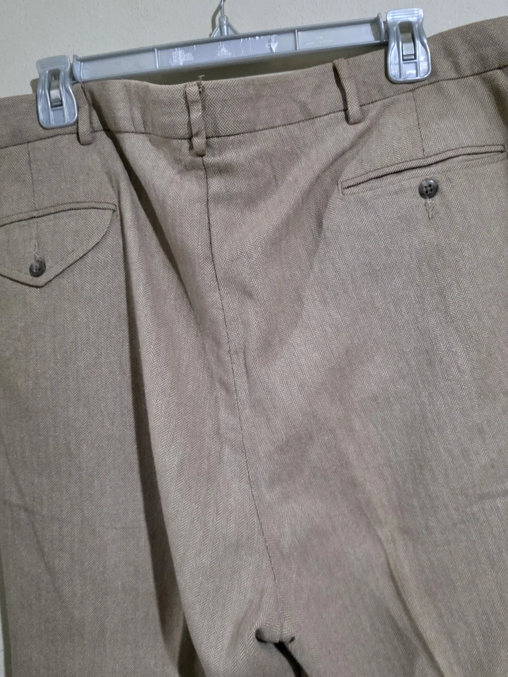 Polo by Ralph Lauren Men's Pleated Dress Pants - Tan Us3d Size 40 x30